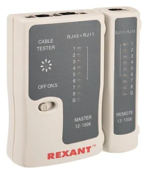 Тестер кабеля RJ45+RJ11 (HT-C004) (TL-468) Rexant 12-1006