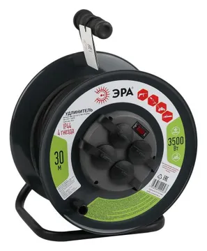 Удлинитель на метал. катушке 4х30м с заземл. 16А IP44 RMx-4es-3х1.5-30m-IP44(KG) КГ 3х1.5 Эра Б0046844