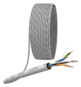 Кабель витая пара U/UTP кат.5E 4х2х24AWG solid CCA PVC Simple сер. (м) UL-4-PVC-A Эра Б0044434