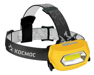 Фонарь аккумуляторный налобный COB 3Вт аккум. Li-Po до 1.2А.ч от USB КОСМОС KOC-LiPoH3WCOB