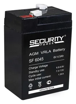 Аккумулятор ОПС 6В 4.5А.ч SF 6045 Security Force 4614030010013