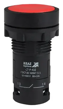 Кнопка OptiSignal Compact D22 С7-P-410 красн. 1НО XB7NA41 КЭАЗ 362033