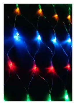 Гирлянда Сеть 240LED 1.8х1.7м с контроллером (разные режимы мигания) провод 3м IP20 мультиколор Космос KOC_NET240LED_RGB