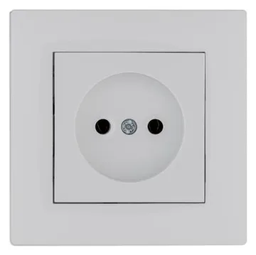Розетка 1-м Karea RIZZ без заземл. бел. Makel 88001022