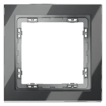 Рамка 1-м S70 стеклян. графит Voltum VLS110107
