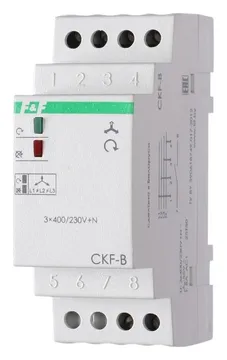Реле контроля наличия асимметрии и чередования фаз CKF-B монтаж на DIN-рейке 35мм; задержка отключения 3-5с; 3х230В+N 2А 1Z F&F EA04.002.002