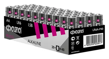 Элемент питания алкалиновый AA/LR6 1.5В Alkaline Pack-40 (уп.40шт) ФАZА 5023017