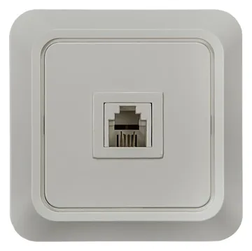 Розетка телефонная 1-м СП Bolleto 7034 16А IP20 бел. ASD / IN HOME 4690612000398