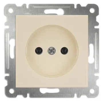 Розетка 1-м СП Karea 10А IP20 без заземл. механизм крем. Makel 57010022