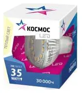 Лампа светодиодная JCDR 3Вт 220В GU5.3 3000К Космос Lksm_LED3wJCDRC30