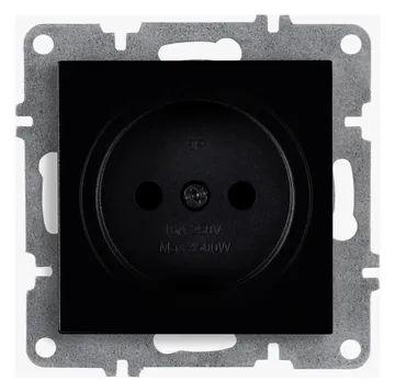 Розетка 1-м СП LAVIN/KAREN 16А IP20 без заземл. механизм черн. ARVIA 50 07 2000 215