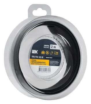 Трубка термоусадочная ТТУ нг-LS 12/6 черн. (уп.2м) IEK UDR12-012-006-002-K02-T