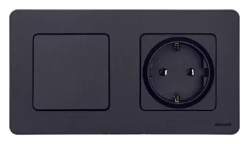 Выключатель 1-кл. Inspiria 10А IP20 250В 10AX механизм антрацит IEK 673603