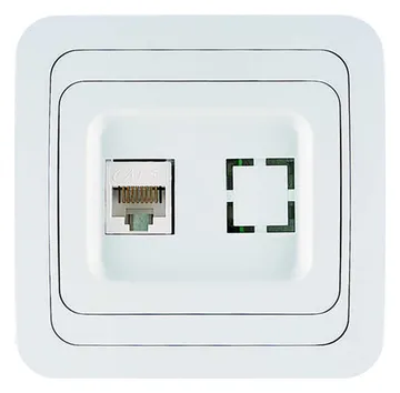 Розетка компьютерная 1-м СП Mimoza 16А IP20 бел./бел. Makel 12035