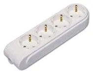 Колодка удлинителя 4-м с заземл. защ. шторки Makel N4210000