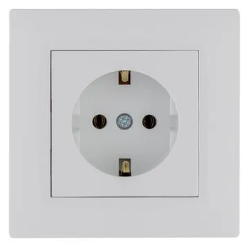 Розетка 1-м Karea RIZZ с заземл. бел. Makel 88001028