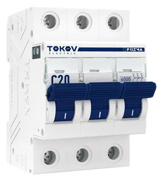 Выключатель автоматический модульный 3п C 20А 6кА PRIZMA TOKOV ELECTRIC TKE-PZ60-MCBI-3-20-C