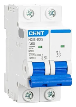 Выключатель автоматический модульный 2п C 50А 4.5кА NXB-63S (R) CHINT 296793