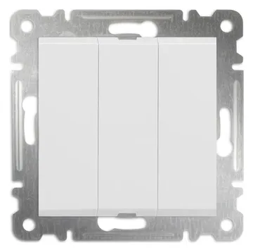 Выключатель 3-кл. СП Karea 10А IP20 механизм бел. Makel 57001091