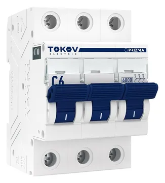 Выключатель автоматический модульный 3п C 6А 6кА PRIZMA TOKOV ELECTRIC TKE-PZ60-MCBI-3-6-C