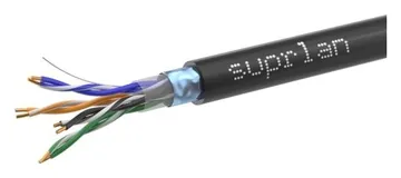 Кабель витая пара F/UTP кат.5E 4х2х24AWG solid Cu PE Outdoor Standard черн. (м) SUPRLAN 01-1028-1