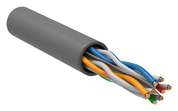 Кабель витая пара U/UTP кат.6 4х2х23AWG solid CU LSZH сер. (м) ITK LC1-C604-121