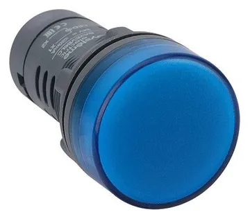 Лампа светосигнальная SB7 d22мм 24В DC син. моноблочная SE SB7EV06BP