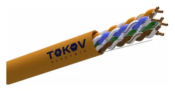 Кабель витая пара U/UTP 4х2х24AWG(0.52мм) кат.5E нг(А)-HF (LSZH) indoor Fluke tested 305м (м) PRO TOKOV ELECTRIC TKP-C06-U42-5E-RU-LSZH