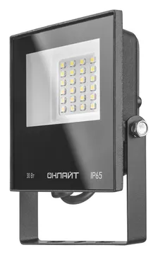 Прожектор светодиодный 71 658 OFL-30-6K-BL-IP65-LED 30Вт 6000К IP65 2400лм черн. ОНЛАЙТ 71658