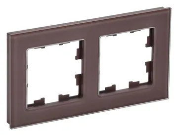 Рамка 2-м BRITE РУ-2-2-БрТБ стекло темн. бронза IEK BR-M22-G-K45