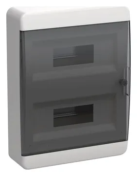 Корпус ЩРН-П-24 TEKFOR IP41 черн. прозр. дверь пластик. IEK TF5-KP12-N-24-41-K01-K03