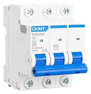 Выключатель автоматический модульный 3п C 2А 4.5кА NXB-63S (R) CHINT 296822