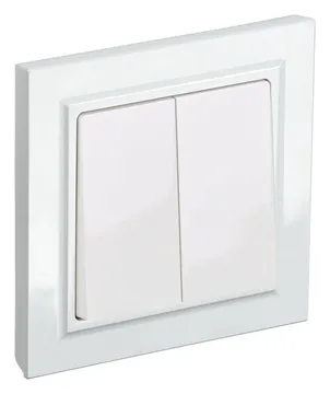 Выключатель 2-кл. СП BRITE ВСР10-2-0-БрБ 10А в сборе бел. IEK BR-V20-0-10-K01-F