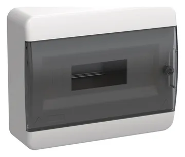 Корпус ЩРН-П-12 TEKFOR IP41 черн. прозр. дверь пластик. IEK TF5-KP12-N-12-41-K01-K03