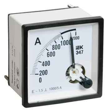 Амперметр Э47 72х72мм 1000/5А кл. точн. 1.5 IEK IPA10-6-1000-E