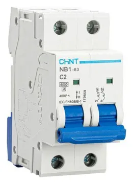 Выключатель автоматический модульный 2п C 2А 6кА NB1-63 (R) CHINT 179659