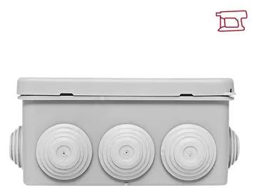 Коробка распределительная КМР-030-014 100х100х50 IP55 с крышкой для прямого монтажа 10 мембранных вводов сер. EKF plc-kmr-030-014