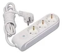 Удлинитель 3х3м с заземл. 16А IP20 с выкл. защ. шторки Makel N3310043