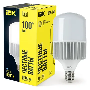 Лампа светодиодная HP 100Вт 230В 6500К E40 IEK LLE-HP-100-230-65-E40