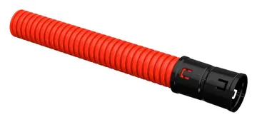 Труба гофрированная двустенная ПНД гибкая d40мм с муфтой красн. (уп.50м) IEK CTG12-040-K04-050-R