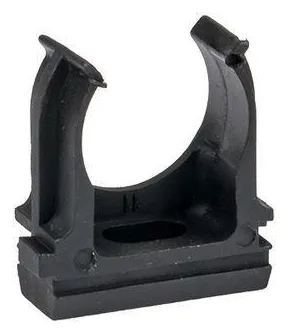 Держатель для труб (клипса) d20мм черн. (уп.10шт) Plast EKF derj-z-20b