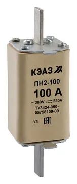 Вставка плавкая ПН2 100 100А У3 КЭАЗ 110863