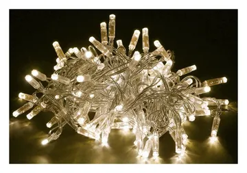 Гирлянда "Нить" 10м 100LED тепл. бел. IP44 провод прозр. 230В с контроллером 8 режимов IEK LGDU111-1-100-10-T-S-44