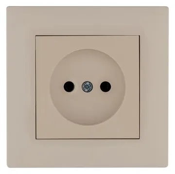 Розетка 1-м Karea RIZZ без заземл. крем Makel 88010022