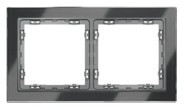 Рамка 2-м S70 стеклян. графит Voltum VLS110207