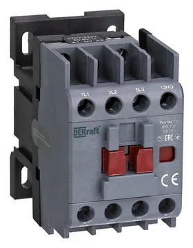 Контактор КМ-102 3п 9А кат. 230В AC 1НО AC-3 AC-4 DEKraft 22001DEK