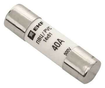 Вставка плавкая цилиндрическая ПВЦ 14х51 40А EKF pvc-14x51-40