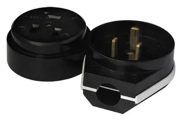 Разъем РШ-ВШ 32А 250В 2P+PE откр. уст. черн. UNIVersal 1234