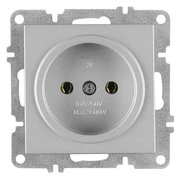 Розетка 1-м СП LAVIN/KAREN 16А IP20 без заземл. механизм сер. ARVIA 50 03 2000 215
