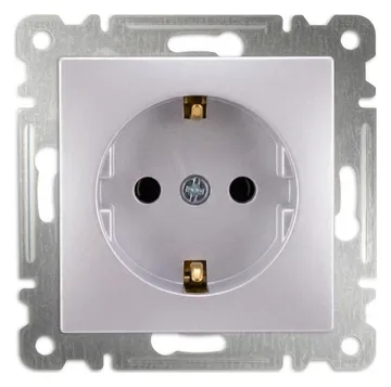 Розетка 1-м СП Karea 16А IP20 с заземл. механизм жемчуж. Makel 57100028